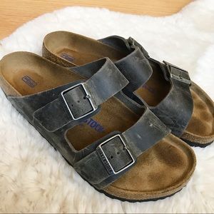 Birkenstock Arizona Soft Footbed Iron Oil - Men’s